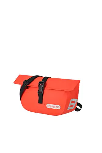 Lenkertasche Fahrrad mit abnehmbaren Schultergurt, wasserdicht mit Roll Top Verschluss + Reflektoren