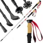 Trekkingstöcke Climber inkl. Workout I Wanderstöcke Teleskop höhenverstellbar 67-136 cm Aluminium mit Gummipuffer I GRATIS - Nordic Walking/Fitness App