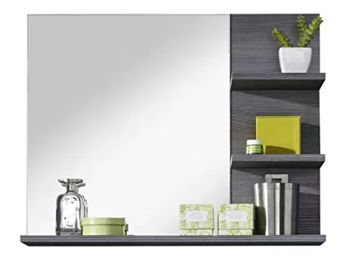 trendteam smart living - Wandspiegel Spiegel - Badezimmer - Miami - Aufbaumaß 72 x 57 x 20 cm - Farbe Grau - 125940121
