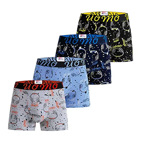Trendy Boy Boxershorts Jungen Baumwolle Boxershorts Kinder Unterhose Unterwäsche 8-16 Jahre 4er Pack Mehrfarbiges Set Ultra Weich