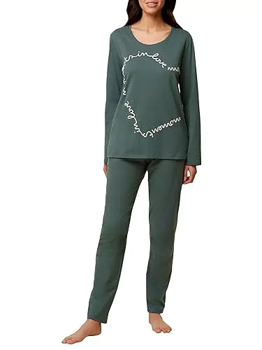 Triumph Damen Pk 03 Lsl X Pajama Set, Smoky Green