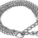 Trixie 2265 Zug-Stopp-Kettenhalsband, dreireihig, verchromt