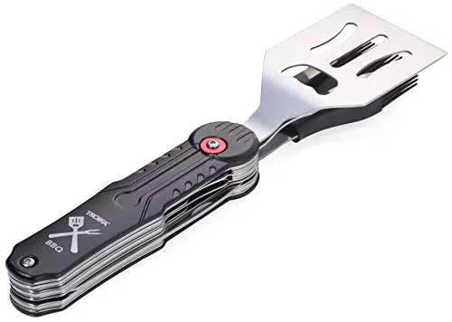 Troika Unisex  Erwachsene BBQ Grillbesteckset, Schwarz