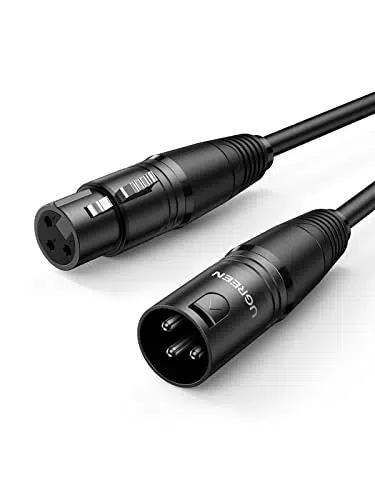 UGREEN Mikrofonkabel XLR Stecker auf XLR Busche Busche XLR Kabel Schwarz