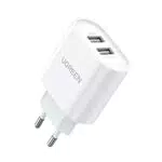 UGREEN USB Ladegerät 17W USB Netzteil 2-Port 3.4A Ladestecker mit intelligenter Technologie kompatibel mit iPhone 15/15 Pro Max/14/13/12/11/X/8/7