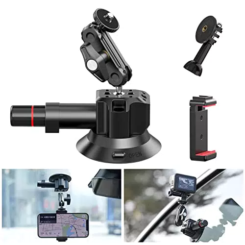 ULANZI SC-01 Kamera Saugnapfhalterung mit Universal-Handyclip