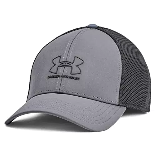 Under Armour Mens Iso-Chill Atmungsaktives Laufvisier - Pitch Grau - M/