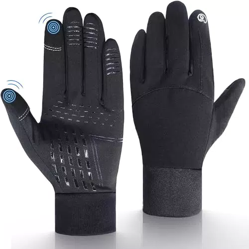 UPhitnis Dicke Fahrradhandschuhe Herren Winter - Extrem Warm Winterhandschuhe für Mann Damen Touchscreen & Anti-Rutsch & Winddicht - Verdickte Fahrrad Handschuhe für Radfahren Wandern