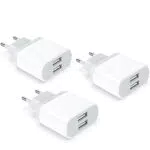 USB Ladegerät, 3-Pack 2.1A/5V Adapter Replacement for iPhone 11 XS XR X 8 7 6 6S Plus 14 13 12 Samsung