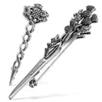 USHOBE 2 Stück Schottische Distel-Brosche Dekorative Kragennadeln Irland Irisches Königshaus-Abzeichen Keltische Brosche Sassenach Schottisches Geschenk Inspirierter Schmuck Für Anzüge