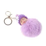USHOBE Niedliche Puppenanhänger Schlüsselbund Pom Pom Schlüsselbund Fellflausch Keychains Plüsch Puppenschlüsselkette Babypuppenschlüsselkette Souvenir Geschenk für Bag Phone- Rucksack