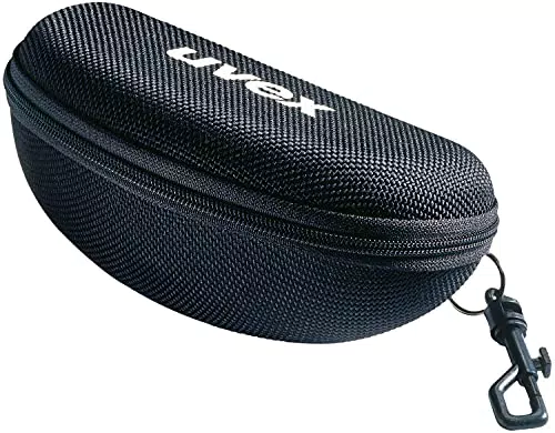 uvex Brillenetui 9954600 Textiletui Hartschalen - Etui mit Karabinerhaken - schwarz