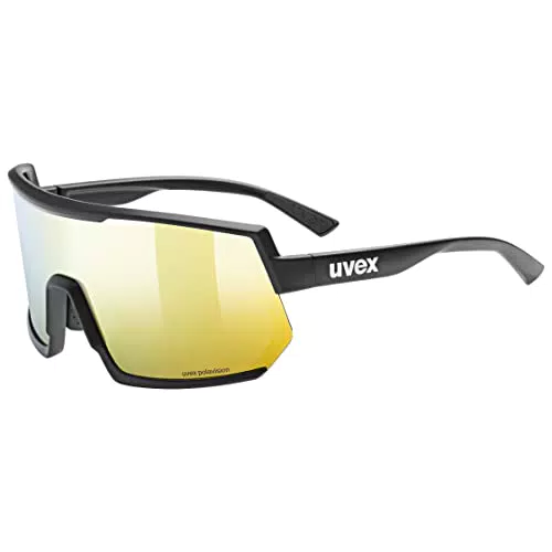 uvex sportstyle 235 P - Sportbrille für Damen und Herren - polarisiert - beschlagfrei - black matt/red - one size