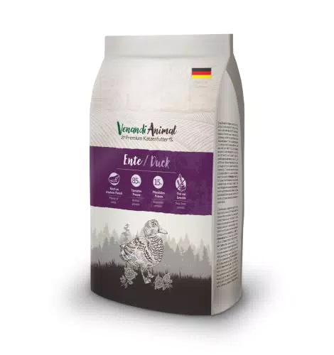 Venandi Animal Premium Katzenfutter Ente, mit viel frischem Geflügel