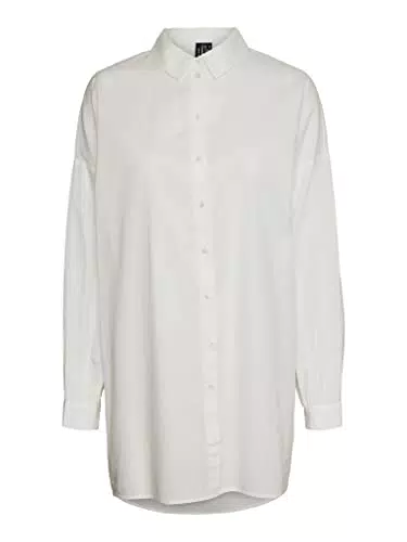 VERO MODA Damen Bluse 10250576 Snow White
