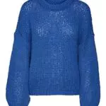 VERO MODA Damen VMADA LS O-Neck GA NOOS Pullover, Beaucoup Blue