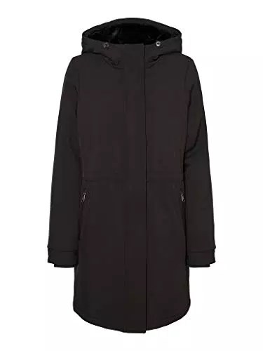 Vero Moda Damen VMCLEANMILA 3/4 Jacket NOOS Mantel, Black