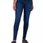 VERO MODA Damen VMJUNE MR S VI3348 NOOS Jeans, Dark Blue Denim