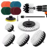 VIBRATITE Bürstenaufsatz Bohrmaschine Set, 20 Stück Bürstenaufsatz Akkuschrauber Bürste Reinigungsbürste Felgenbürste Scrubber Reinigung Kit