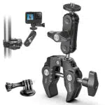 VIJIM R094 Klemmstativ Kamera, Magic Arm mit Super Clamp Crab und 360° Doppelkugelkopf mit 1/4 & 3/8 Gewinde für Nikon DSLR Kamera/Gopro/Led Videoleuchte/Ronin-M/Ronin MX/Freefly MOVI