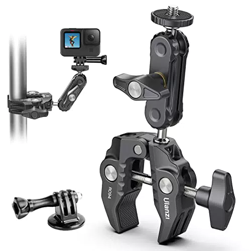 VIJIM R094 Klemmstativ Kamera, Magic Arm mit Super Clamp Crab und 360° Doppelkugelkopf mit 1/4" & 3/8" Gewinde für Nikon DSLR Kamera/Gopro/Led Videoleuchte/Ronin-M/Ronin MX/Freefly MOVI