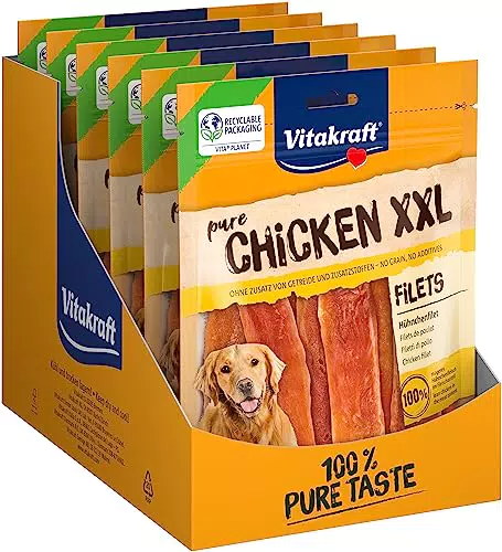 Vitakraft Entenbrustfiletstreifen XXL, Hundesnack, mit magerem Entenfleisch
