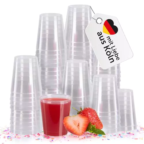 Vivaloo 100 Stück Schnapsgläser Plastik wiederverwendbar - Shotgläser Plastik 3cl/30ml