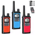 Walkie Talkie Kinder 3er Set, NXGKET Walky Talky Erwachsene Aufladbar mit Akku