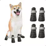 wasserdichte Hundestiefel, Pfotenschutz, rutschfeste Hundeschuhe mit verstellbarem reflektierendem Riemen für kleine