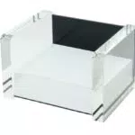 Wedo 607001 Acryl Zettelbox glasklar/schwarz, 116 x 99 x 75 mm