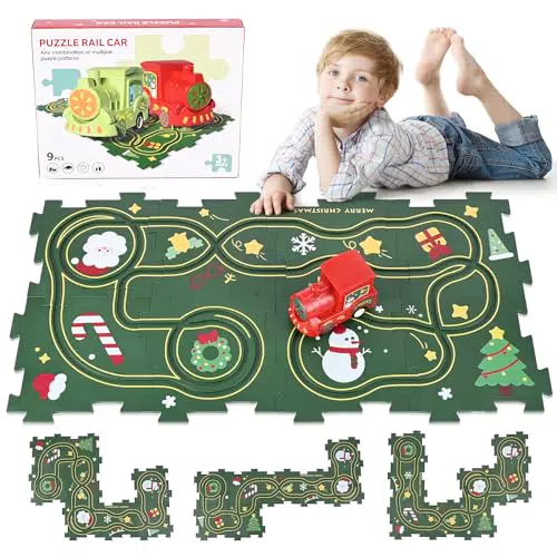Weinsamkeit Puzzle Schienenauto Spiel für Kinder, 2023 Neues Montessori Spielzeug