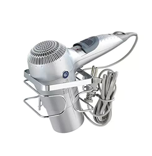 WENKO Haartrocknerhalter Premium Edelstahl, Edelstahl rostfrei