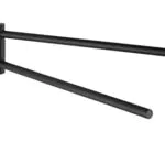 WENKO Handtuchhalter Bosio Black matt mit 2 beweglichen Armen Edelstahl - Handtuchstange
