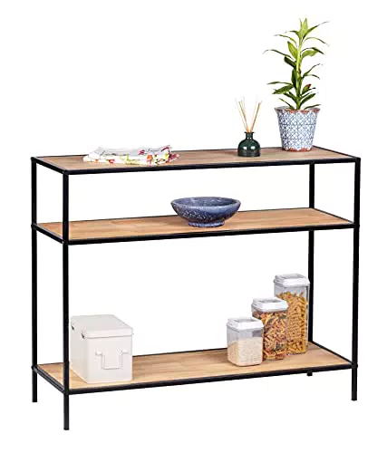 WENKO Konsolentisch Geo, Loft-Design, Konsolenregal mit 3 Ablageflächen