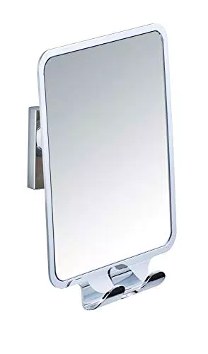 WENKO Vacuum-Loc Antibeschlag-Spiegel Quadro, Kosmetik-Spiegel Dusche und Badewanne