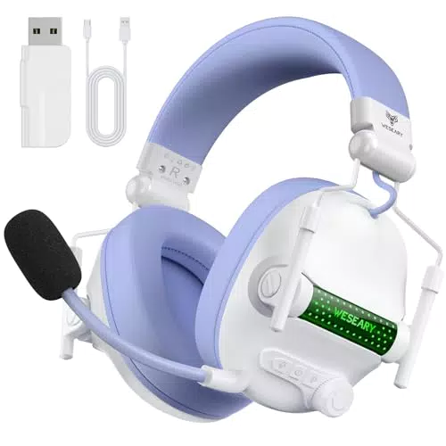 WESEARY WG2 Gaming Headset, Gaming Headset Wireless 2.4GHz für PS5