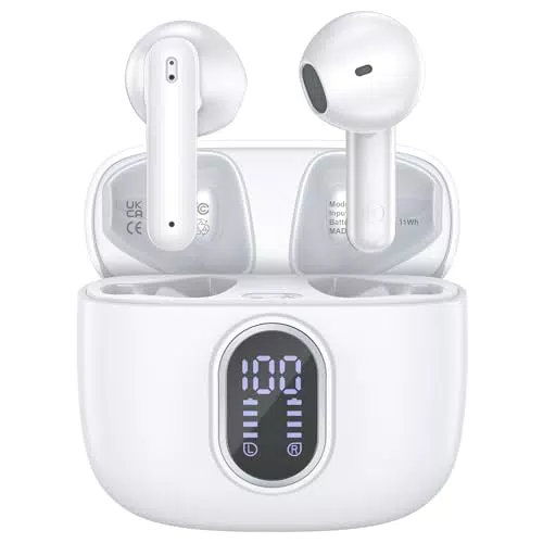 WHYKJTEK Bluetooth Kopfhörer In Ear Kopfhörer Kabellos Bluetooth 5.3 mit 4 ENC Mic