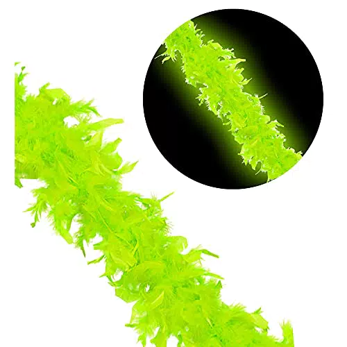 Widmann - Federboa Neon, Länge 180 cm, Accessoire, Feder-Kette