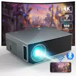 Wielio heimkino Beamer 5G WiFi und Bluetooth 5.1 Native 1080P Full HD Unterstützung 4K ±15° Winkelverstellung Kompatibel mit iPhone/Android/Laptop/TV Stick