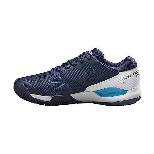 Wilson Herren Rush Pro Ace Sneaker, Navy Blazer/White/Blue Atoll