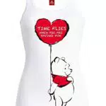 Winnie The Pooh Time Flies Frauen Top weiß S 100% Baumwolle Disney