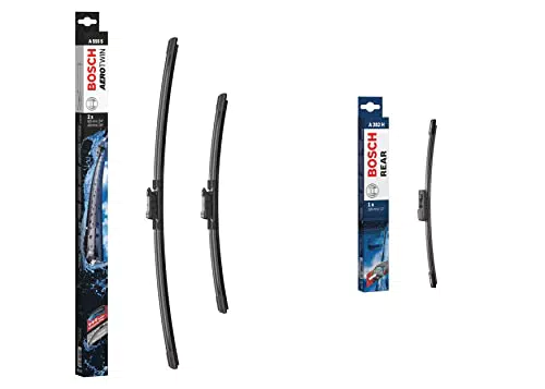 Wischblatt Satz Aerotwin A555S + Bosch A282H Rear Heckscheiben-Wischer