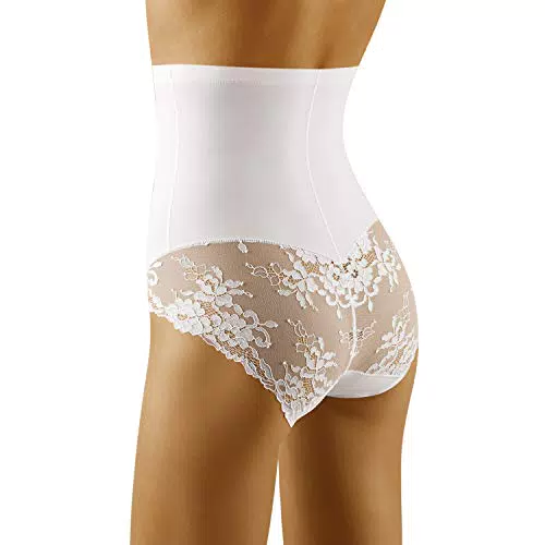 Wolbar Damen Slip Hoher Bund Shapewear WB423, Weiß