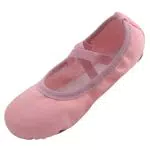 ZDQ Ballettschuhe Mädchen Gymnastikschuhe Damen Ballerina Schuhe Ballettschläppchen Kinder Tanzschuhe Ballett Schläppchen Leder Turnschläppchen Frauen Rosa 25