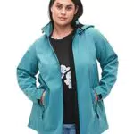 Zizzi Damen Große Größen Softshell Jacken Kapuze Reißverschluss Gr 46-48 Poppy Red