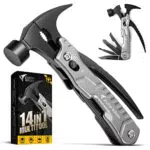 Zune Lotoo Multitool Camping Hammer, 14 in 1 Tragbares Multitool Werkzeug aus Edelstahl