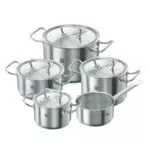 ZWILLING Kochtopf-Set, 5-tlg., 4 Deckel, Induktionsgeeignet