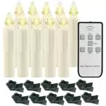 ZWOOS 10 Stück LED Kerzen mit Klemme für Weihnachtsbaum
