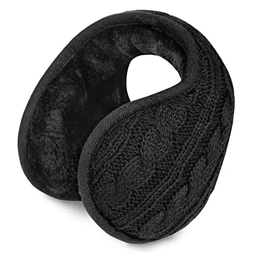 ZWOOS Winter-Ohrenschützer, Winter Unisex Fleece Ohrenwärmer mit Nackenbügel Ski Waermer Faltbare Ohrenschützer für Damen