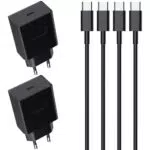 Samsung USB C Ladegerät mit 2M Kabel für Galaxy S Serie und Note 20/A73/A53